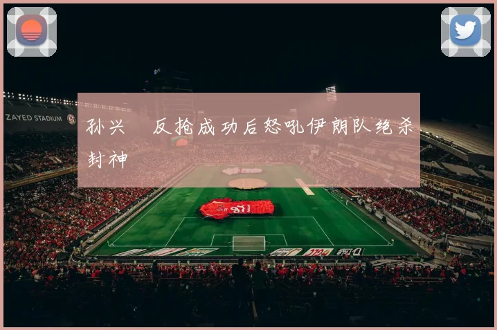 孙兴慜反抢成功后怒吼伊朗队绝杀封神